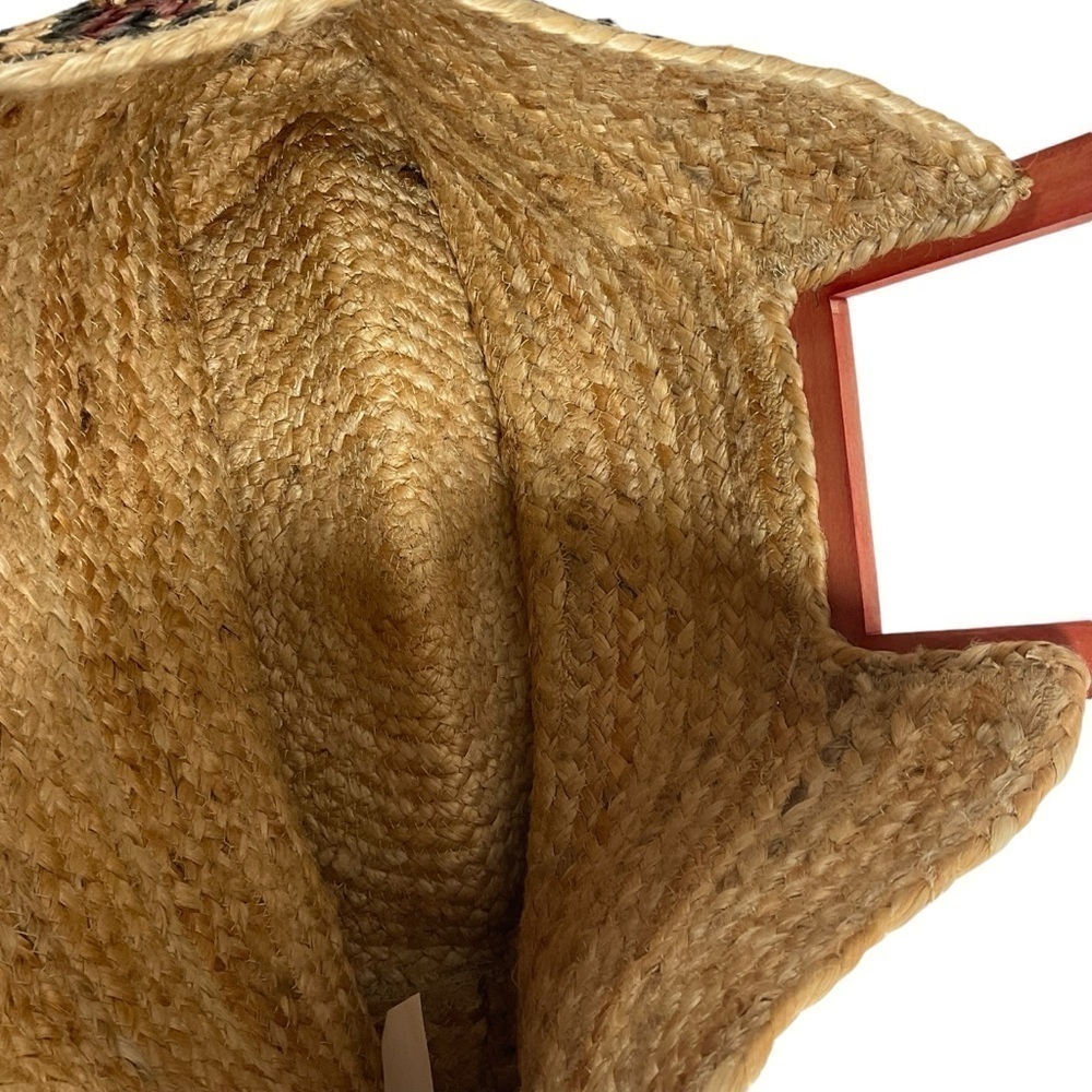 Stylish Alba Jute Tote Bag with Wooden Handles Leopard Print - Picture 12 of 16